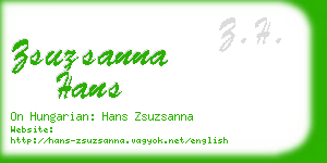 zsuzsanna hans business card